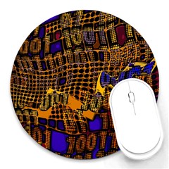 Binary Code Transformation Round Mousepad