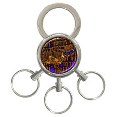 Binary Code Transformation 3-Ring Key Chain