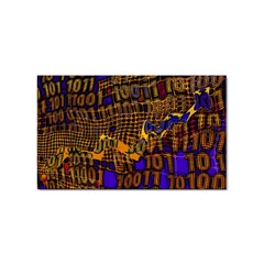 Binary Code Transformation Sticker Rectangular (100 Pack)