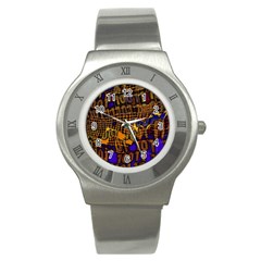 Binary Code Transformation Stainless Steel Watch