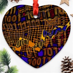 Binary Code Transformation Heart Ornament (two Sides) by Wegoenart