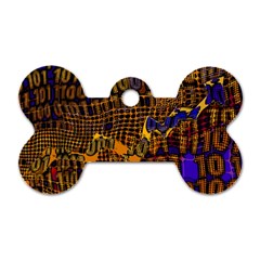 Binary Code Transformation Dog Tag Bone (two Sides) by Wegoenart