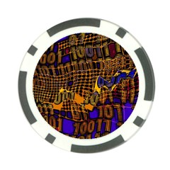 Binary Code Transformation Poker Chip Card Guard by Wegoenart