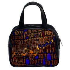 Binary Code Transformation Classic Handbag (two Sides) by Wegoenart