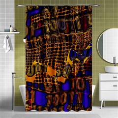 Binary Code Transformation Shower Curtain 48  X 72  (small)  by Wegoenart