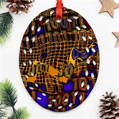 Binary Code Transformation Ornament (oval Filigree) by Wegoenart