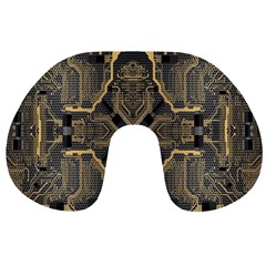 Brain Technology Data Digital Travel Neck Pillow by Wegoenart