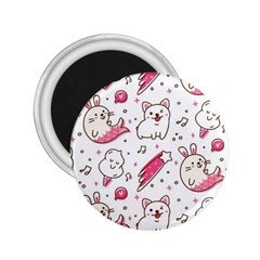 Cute-animals-seamless-pattern-kawaii-doodle-style 2 25  Magnets