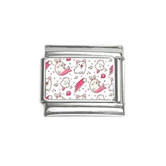 Cute-animals-seamless-pattern-kawaii-doodle-style Italian Charm (9mm)