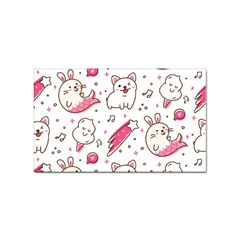 Cute-animals-seamless-pattern-kawaii-doodle-style Sticker Rectangular (100 Pack) by Jancukart