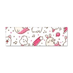 Cute-animals-seamless-pattern-kawaii-doodle-style Sticker Bumper (10 Pack)