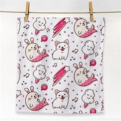 Cute-animals-seamless-pattern-kawaii-doodle-style Face Towel