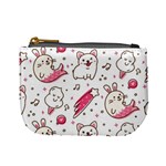 Cute-animals-seamless-pattern-kawaii-doodle-style Mini Coin Purse Front