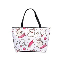 Cute-animals-seamless-pattern-kawaii-doodle-style Classic Shoulder Handbag