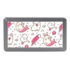 Cute-animals-seamless-pattern-kawaii-doodle-style Memory Card Reader (mini) by Jancukart