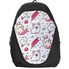 Cute-animals-seamless-pattern-kawaii-doodle-style Backpack Bag by Jancukart