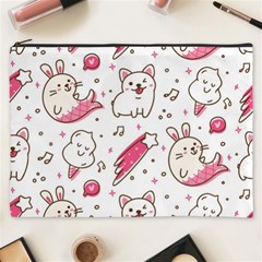 Cute-animals-seamless-pattern-kawaii-doodle-style Cosmetic Bag (xxxl)