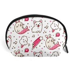 Cute-animals-seamless-pattern-kawaii-doodle-style Accessory Pouch (large)