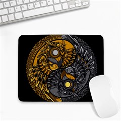 Yin-yang-owl-doodle-ornament-illustration Small Mousepad