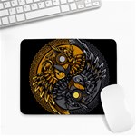 Yin-yang-owl-doodle-ornament-illustration Small Mousepad Front