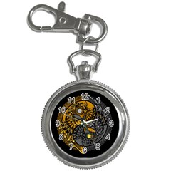 Yin-yang-owl-doodle-ornament-illustration Key Chain Watches