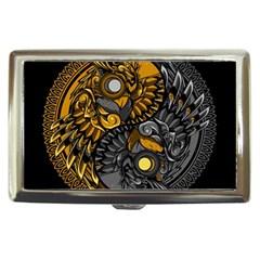 Yin-yang-owl-doodle-ornament-illustration Cigarette Money Case