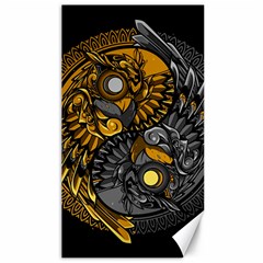 Yin-yang-owl-doodle-ornament-illustration Canvas 40  X 72 