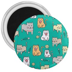 Seamless-pattern-cute-cat-cartoon-with-hand-drawn-style 3  Magnets