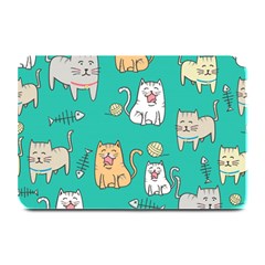 Seamless-pattern-cute-cat-cartoon-with-hand-drawn-style Plate Mats