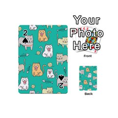 Seamless-pattern-cute-cat-cartoon-with-hand-drawn-style Playing Cards 54 Designs (mini)