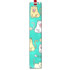 Seamless-pattern-cute-cat-cartoon-with-hand-drawn-style Large Book Marks