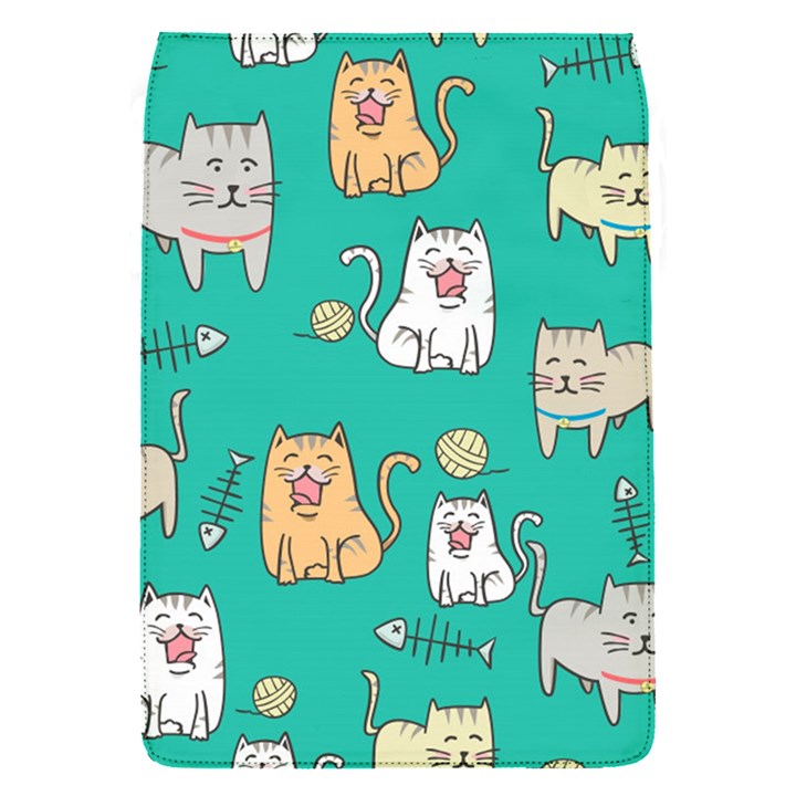 Seamless-pattern-cute-cat-cartoon-with-hand-drawn-style Removable Flap Cover (S)