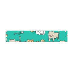 Seamless-pattern-cute-cat-cartoon-with-hand-drawn-style Flano Scarf (mini)