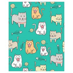 Seamless-pattern-cute-cat-cartoon-with-hand-drawn-style Drawstring Bag (small)