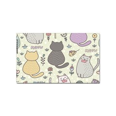 Funny Cartoon Cats Seamless Pattern Sticker (rectangular) by Jancukart