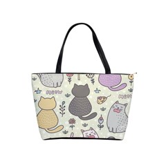 Funny Cartoon Cats Seamless Pattern Classic Shoulder Handbag