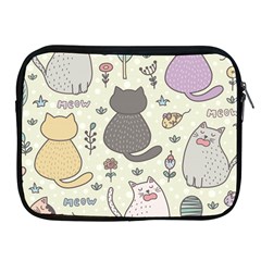 Funny Cartoon Cats Seamless Pattern Apple Ipad 2/3/4 Zipper Cases