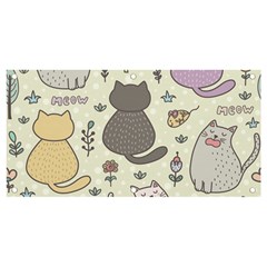 Funny Cartoon Cats Seamless Pattern Banner And Sign 4  X 2  by Jancukart