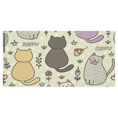 Funny Cartoon Cats Seamless Pattern Banner And Sign 8  X 4 