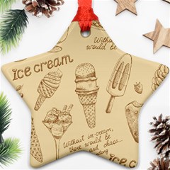 Ice-cream-vintage-pattern Ornament (star)