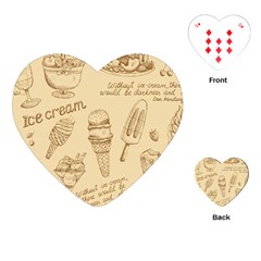 Ice-cream-vintage-pattern Playing Cards Single Design (heart)