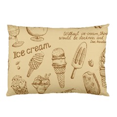 Ice-cream-vintage-pattern Pillow Case (two Sides) by Jancukart