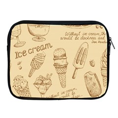 Ice-cream-vintage-pattern Apple Ipad 2/3/4 Zipper Cases by Jancukart