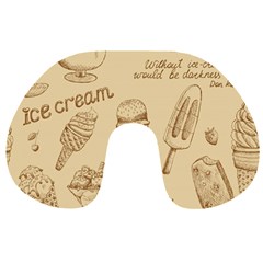 Ice-cream-vintage-pattern Travel Neck Pillow by Jancukart