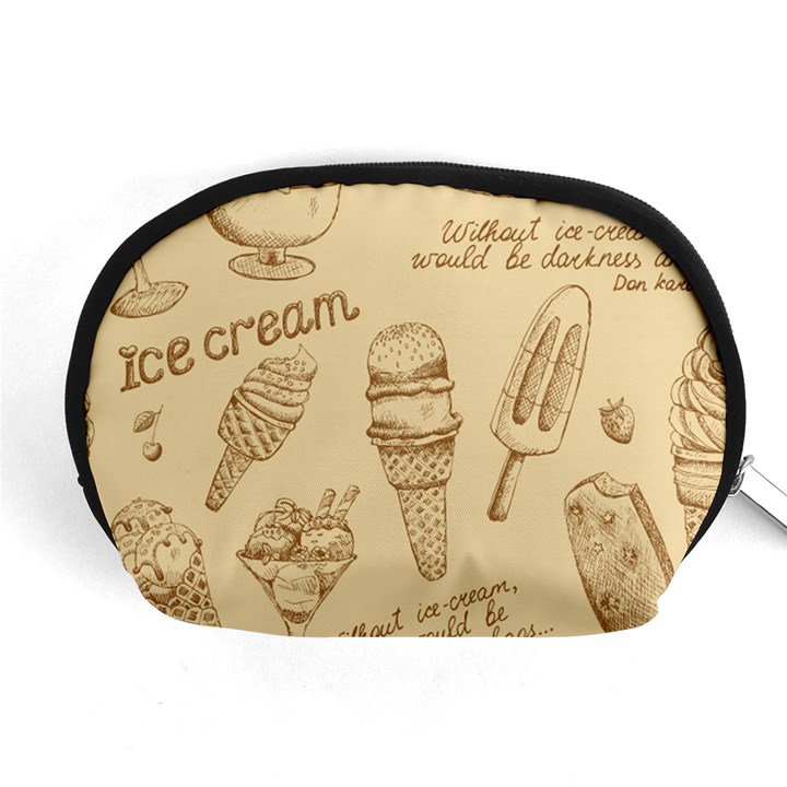 Ice-cream-vintage-pattern Accessory Pouch (Medium)