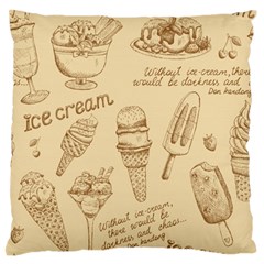 Ice-cream-vintage-pattern Standard Flano Cushion Case (one Side) by Jancukart