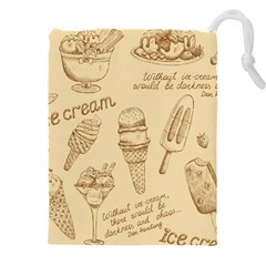 Ice-cream-vintage-pattern Drawstring Pouch (5xl) by Jancukart