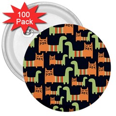 Seamless-pattern-with-cats 3  Buttons (100 Pack) 