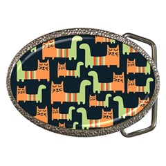 Seamless-pattern-with-cats Belt Buckles