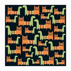 Seamless-pattern-with-cats Medium Glasses Cloth by Jancukart